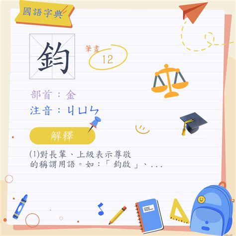 鈞造詞|字:鈞 (注音:ㄐㄩㄣ,部首:金) 